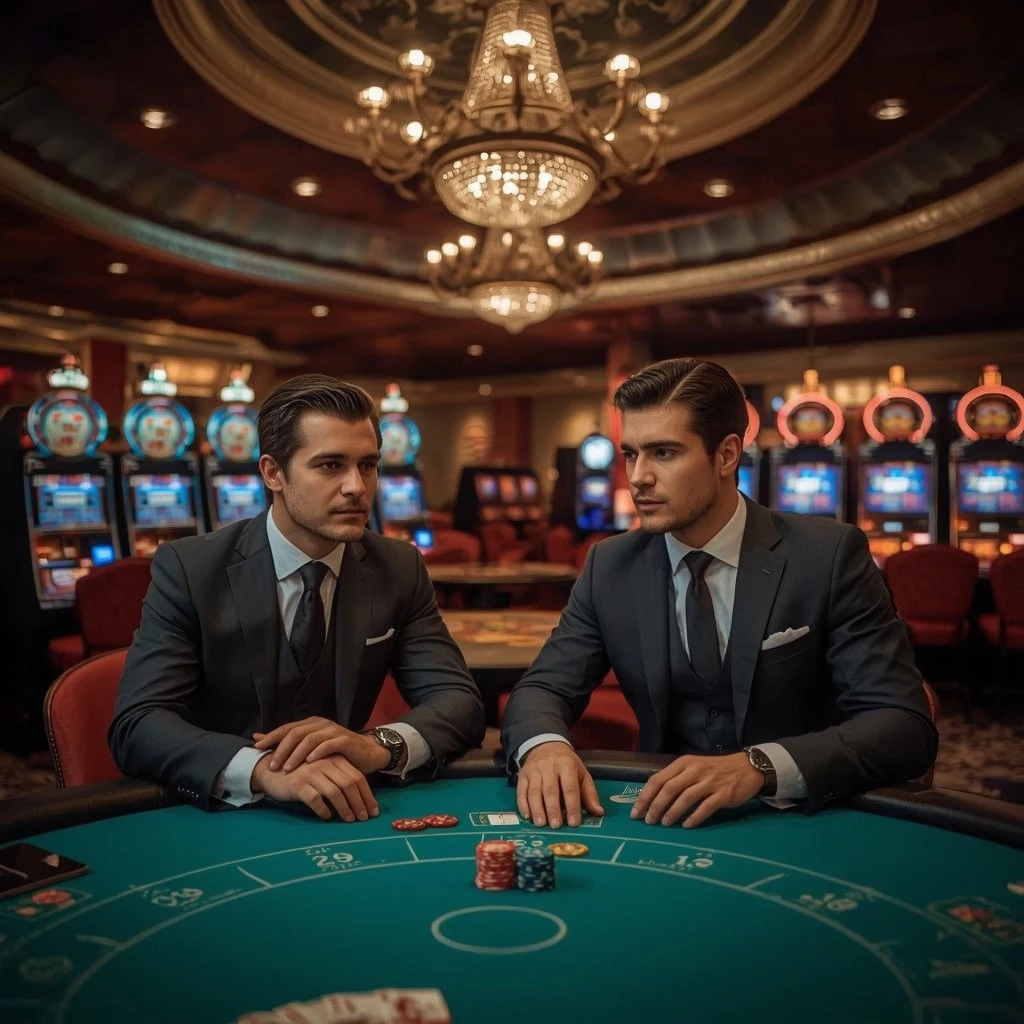 Due giocatori di poker al 90Bet Casino in Italia